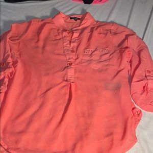 Pink see through top